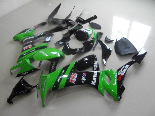 Buy 2008-2010 Green Black Kick Kawasaki ZX10R Replacement Motorcycle Fairings