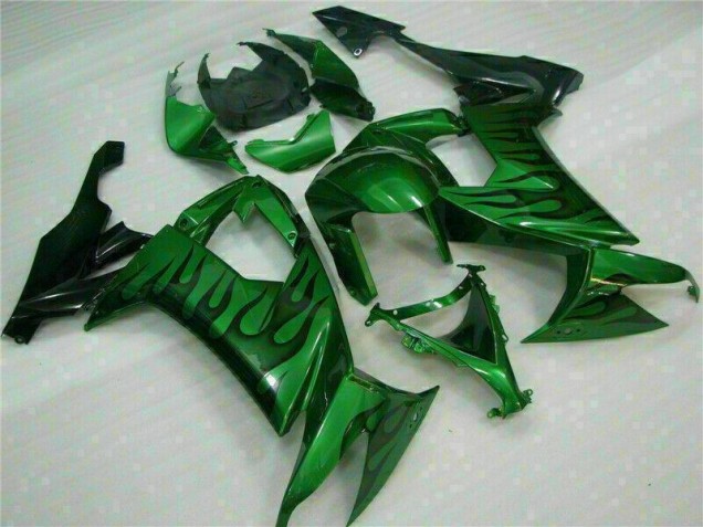 Buy 2008-2010 Green Flame Kawasaki ZX10R Bike Fairings