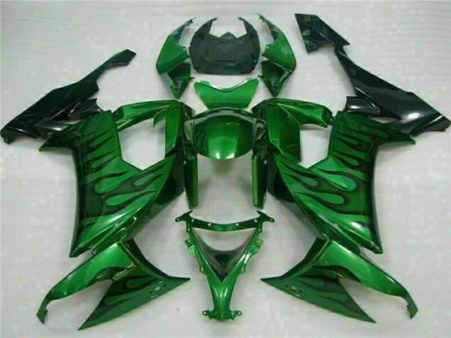 Buy 2008-2010 Green Flame Kawasaki ZX10R Bike Fairings