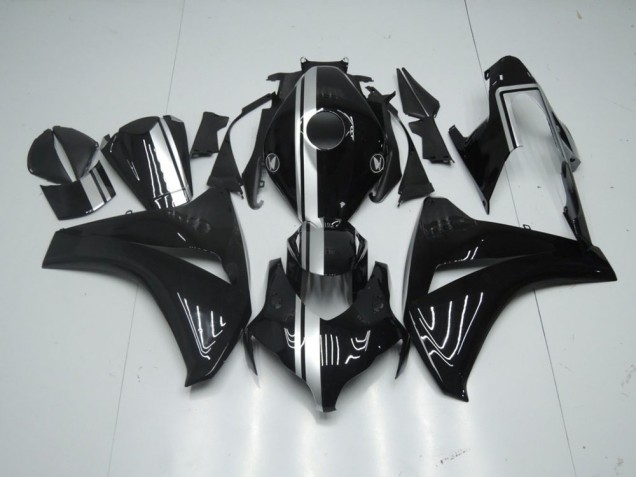 Buy 2008-2011 Glossy Black with Silver Stripe Honda CBR1000RR Motorcycle Fairing Kit