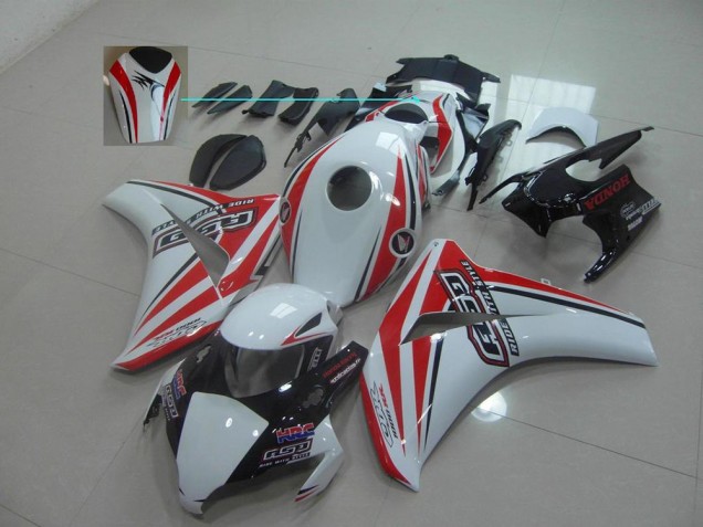 Buy 2008-2011 White Red Rsd Honda CBR1000RR Motorcycle Fairing Kit