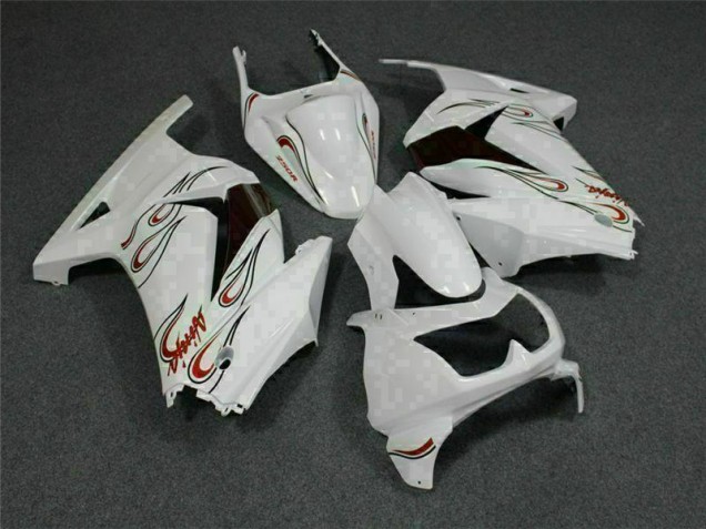 Buy 2008-2012 White Red Kawasaki EX250 Motorcylce Fairings