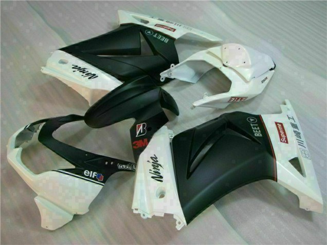 Buy 2008-2012 White Black Ninja 3M Kawasaki EX250 Motorcycle Fairings