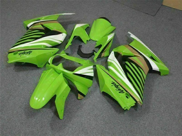 Buy 2008-2012 Green White Black Ninja Kawasaki EX250 Replacement Motorcycle Fairings