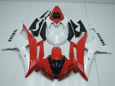 Buy 2008-2016 Red and Pearl White Yamaha YZF R6 Motorcycle Replacement Fairings