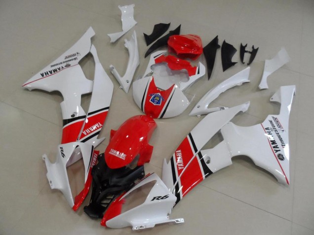 Buy 2008-2016 Red White OEM Style Yamaha YZF R6 Motorcycle Bodywork