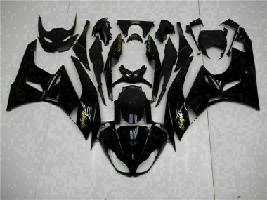 Buy 2009-2012 Black Gold Ninja Kawasaki ZX6R Motorcycle Replacement Fairings
