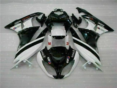 Buy 2009-2012 Black White 3M Touch4 Kawasaki ZX6R Bike Fairings