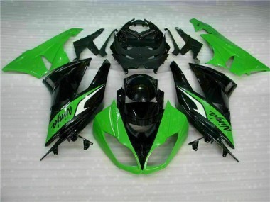 Buy 2009-2012 Black Green Kawasaki ZX6R Bike Fairing Kit