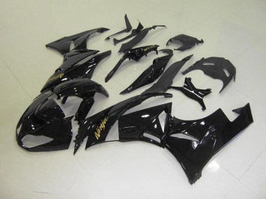 Buy 2009-2012 Black with Gold Sticker Kawasaki ZX6R Motorbike Fairing