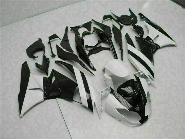 Buy 2009-2012 White Black Kawasaki ZX6R Motorcycle Replacement Fairings