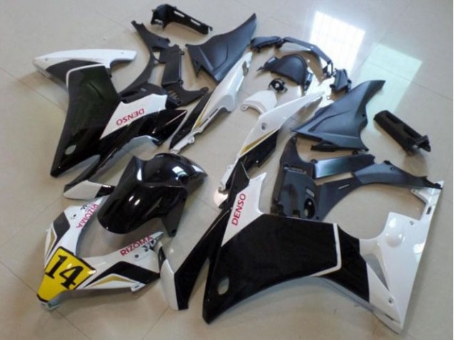 Buy 2013-2015 Black White Denso Rizoma 14 Honda CBR500RR Bike Fairings