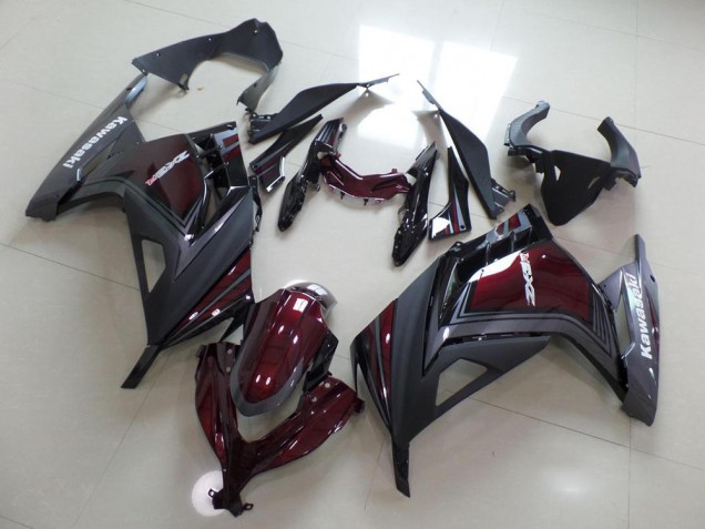 Buy 2013-2016 Dark Red and Grey Kawasaki ZX300R Motorcycle Fairings