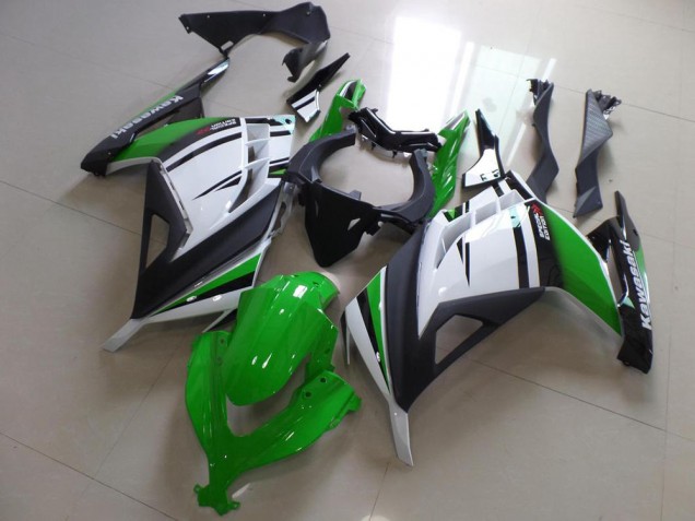 Buy 2013-2016 Green Black and White Kawasaki ZX300R Motorcycle Fairing