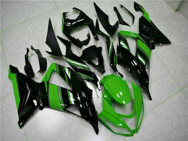 Buy 2013-2018 Black Green Kawasaki ZX6R Motor Fairings