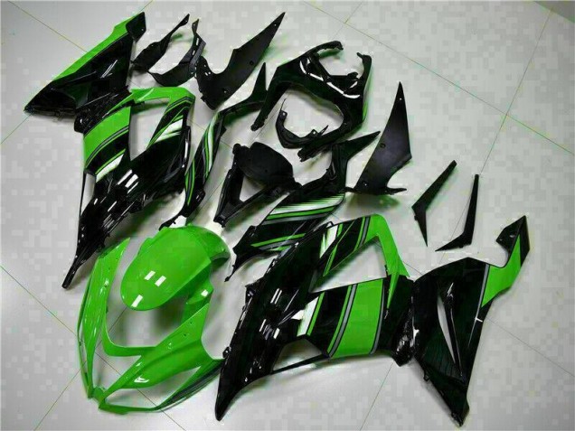 Buy 2013-2018 Black Green Kawasaki ZX6R Motor Fairings