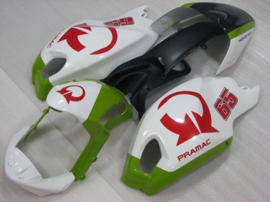 Buy 2008-2012 White Red PRAMAC 65 Ducati Monster 696 Motorcylce Fairings