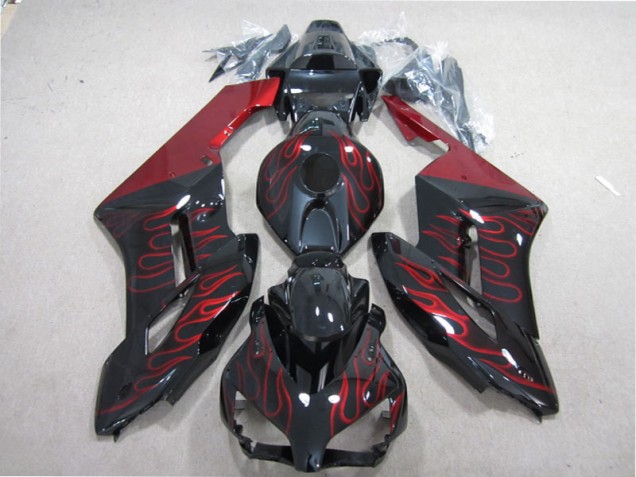 Buy 2004-2005 Black Red Flame Honda CBR1000RR Bike Fairings