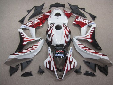 Buy 2004-2005 White Red Flame SHARK Honda CBR1000RR Motorbike Fairing