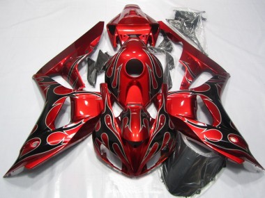 Buy 2006-2007 Red Black Flame Honda CBR1000RR Replacement Fairings