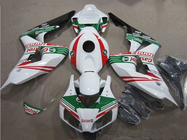 Buy 2006-2007 White Green Red Castrol Honda CBR1000RR Motorcycle Fairings Kit