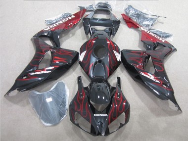 Buy 2006-2007 Black Red Flame Honda CBR1000RR Motorbike Fairing