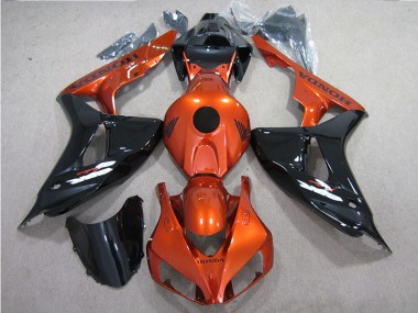 Buy 2006-2007 Black Orange Honda CBR1000RR Motorcycle Fairings Kit