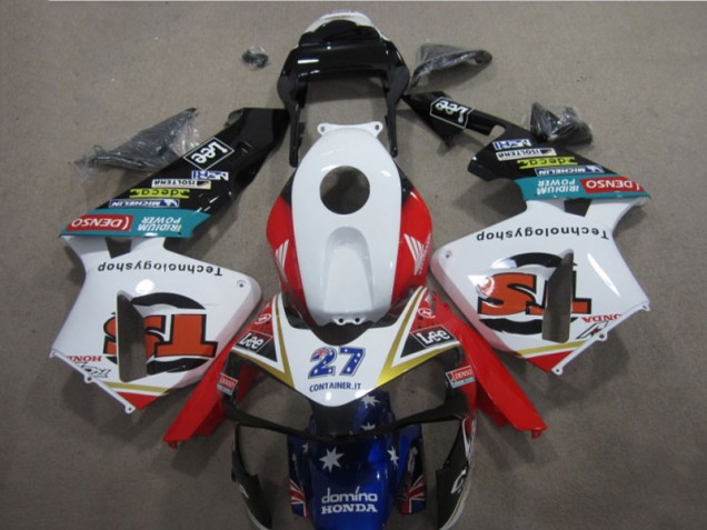 Buy 2003-2004 White Red Blue 27 Honda CBR600RR Motorcycle Fairings