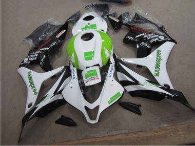 Buy 2007-2008 White Green Hannspree Honda CBR600RR Bike Fairings