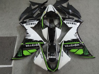 Buy 2007-2008 Black White Monster Pizzoli Honda CBR600RR Motorcycle Fairings