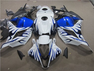 Buy 2009-2012 White Blue Flame Honda CBR600RR Bike Fairings