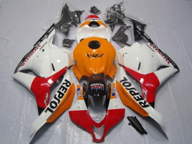 Buy 2009-2012 Orange Red White Repsol Honda CBR600RR Motorcycle Fairing Kit