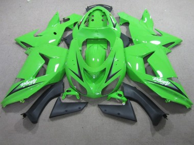 Buy 2006-2007 Green White Ninja Kawasaki ZX10R Motorcyle Fairings