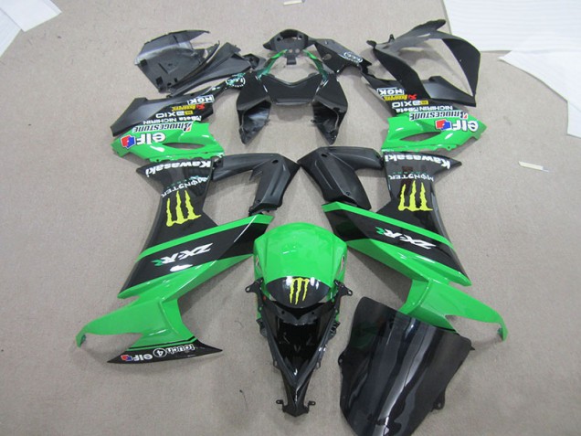 Buy 2008-2010 Black Green Monster Kawasaki ZX10R Bike Fairing Kit