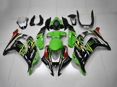 Buy 2016-2019 Green Black Red Ninja Monster Kawasaki ZX10R Motorbike Fairings