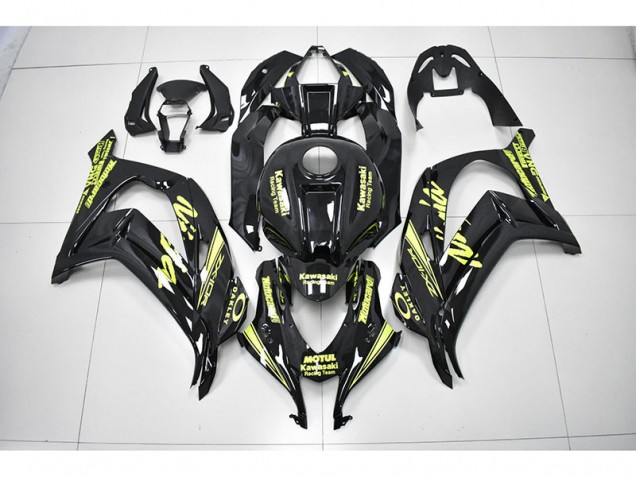 Buy 2016-2019 Black Yellow Reacing Team Ninja Kawasaki ZX10R Motorbike Fairing