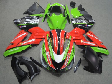 Buy 2006-2011 Red Green Motocard Kawasaki ZX14R ZZR1400 Bike Fairing