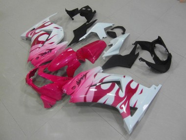 Buy 2008-2012 Pink White Kawasaki ZX250R Bike Fairings