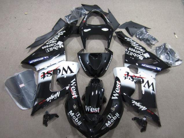 Buy 2005-2006 Black West Mobil Ninja 636 Kawasaki ZX6R Motorbike Fairings