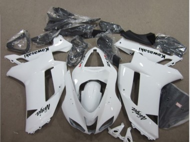 Buy 2007-2008 White Kawasaki ZX6R Bike Fairings