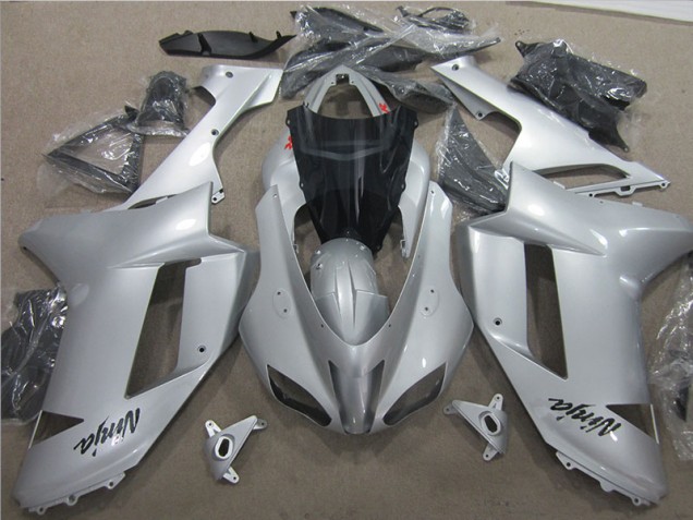 Buy 2007-2008 Silver Kawasaki ZX6R Bike Fairing