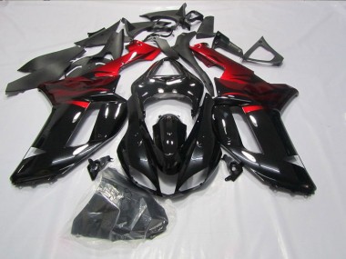 Buy 2007-2008 Black Red Kawasaki ZX6R Motorcycle Fairings Kit