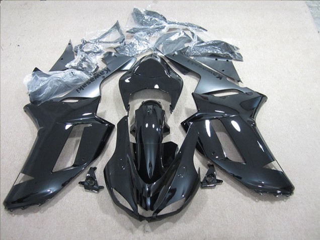 Buy 2007-2008 Black Silver Kawasaki ZX6R Motorcylce Fairings