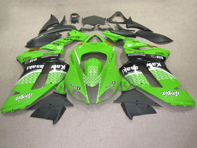 Buy 2007-2008 Green Touch 4 Kawasaki ZX6R Motorcycle Fairing Kits