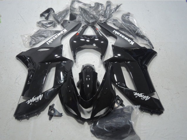 Buy 2007-2008 Black White Ninja Kawasaki ZX6R Bike Fairings