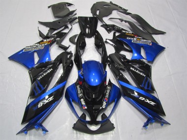 Buy 2009-2012 Black Blue Monster Kawasaki ZX6R Motorcycle Fairing Kit