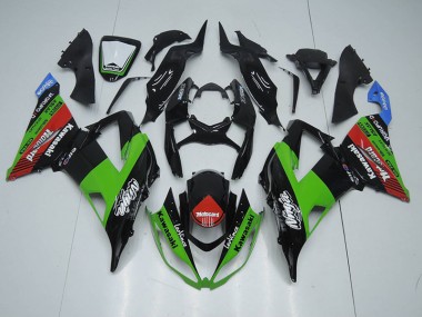 Buy 2013-2018 Black Green Red Motocard Kawasaki ZX6R Motorcycle Fairing Kit