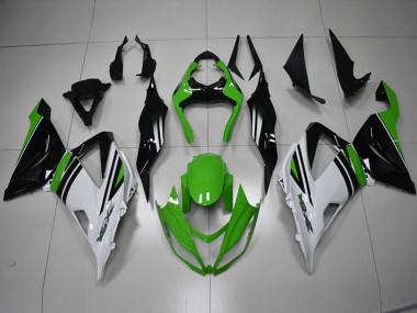 Buy 2013-2018 Black Green White Kawasaki ZX6R Bike Fairing Kit