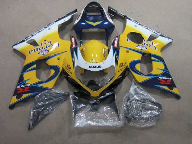 Buy 2000-2002 Yellow Blue Corona Extra Suzuki GSXR1000 Motorcycle Fairings Kit