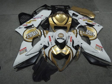 Buy 2005-2006 White Gold Lucky Strike Motul Suzuki GSXR1000 Motor Fairings